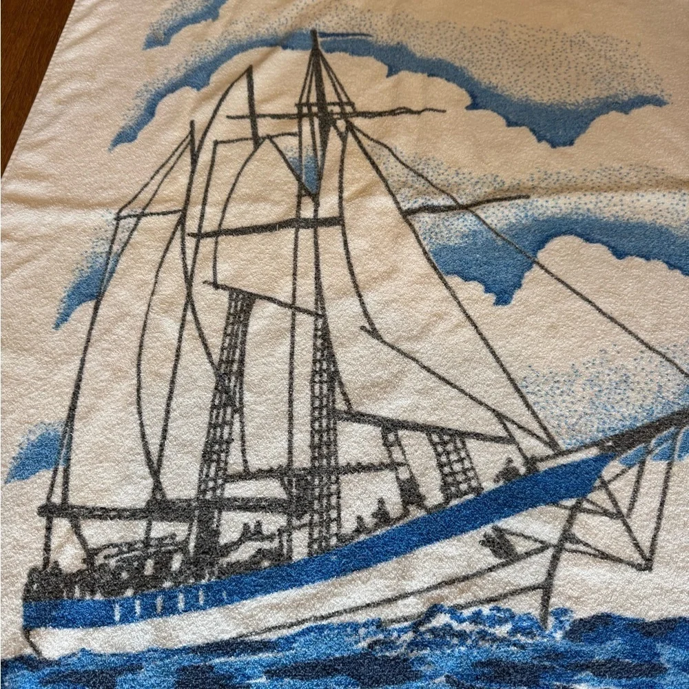 Vintage Windjammer Barefoot Cruises Made in USA Beach Towel